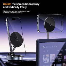 New Magnetic 15W Wireless Charger Car Phone Holder 360 Degree Rotation Foldable Suction Cup Navigation Phone Holder Bracket