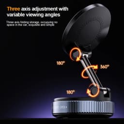 New Magnetic 15W Wireless Charger Car Phone Holder 360 Degree Rotation Foldable Suction Cup Navigation Phone Holder Bracket