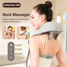 Shoulder and Neck Massager for Pain Relief Deep Tissue Shiatsu Neck and Shoulder with Heat Rechargeable Cordless Back Massage