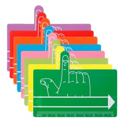 8 Pcs Abs Bookmark Kids Reading Tool Dyslexia Supplies Focus Guide Finger Spacer Writing Tools Colored Tracking Strip
