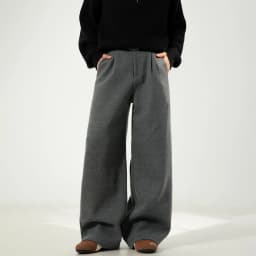 Japanese style New Fashion Men's Solid Color Casual Trendy Simple Baaic Heavy Duty Wide Leg Trousers Male Suit Pants Clothes