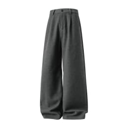 Japanese style New Fashion Men's Solid Color Casual Trendy Simple Baaic Heavy Duty Wide Leg Trousers Male Suit Pants Clothes
