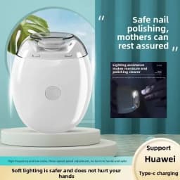 2 IN 1 Electric Nail Clipper Cutter with LED Light Automatic Nail Grinder Trimmer for Baby Mini Manicure Tool Nail Care