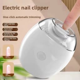 2 IN 1 Electric Nail Clipper Cutter with LED Light Automatic Nail Grinder Trimmer for Baby Mini Manicure Tool Nail Care