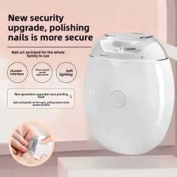 2 IN 1 Electric Nail Clipper Cutter with LED Light Automatic Nail Grinder Trimmer for Baby Mini Manicure Tool Nail Care