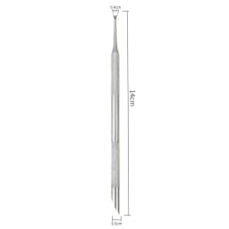 Double-ended Stainless Steel Remover Manicure Sticks Tool Bevelled Nail Grinding File Circle Beveled Head Cuticle Pusher