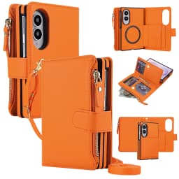 Crossbody Cards Solt Wallet Flip Leather Case for Samsung Galaxy Z Fold8 Fold 8 Wide Shockproof for Magsafe Book Stand Cover