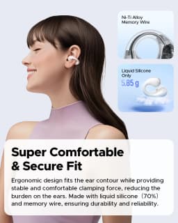 SoundPEATS PearlClip Pro Open Ear Earbuds Wireless Headphones Bluetooth 5.4 Earphones Ultra-Comfort Clip On Ear Buds 24 Hrs Play