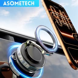 Magnetic Car Phone Holder Stand For Magsafe 360° Adjustable Vacuum Car Phone Mount for Car/Desk/Bathroom/Universal Use
