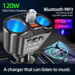 Car Cigarette Lighter Socket Splitter Charger PD QC3.0 Fast Charger Dual USB 4.8A Digital Display Power Adapter For All Phone