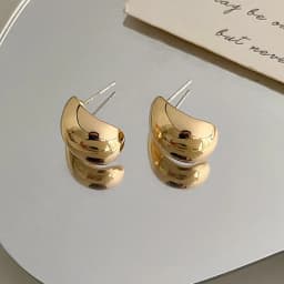 KOTiK 2024 Hot Sale Fashion Metal Drop Earrings for Woman Vintage Hoop Earring Trend Classic Party Wedding Pendant Jewelry Gift