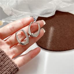 KOTiK 2024 Hot Sale Fashion Metal Drop Earrings for Woman Vintage Hoop Earring Trend Classic Party Wedding Pendant Jewelry Gift