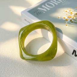 KMVEXO Vintage Punk Brown Coffee Thick Resin Acrylic Bangles Geometric Irregular Wide Cuff Bangle Bracelet For Women Men Jewelry