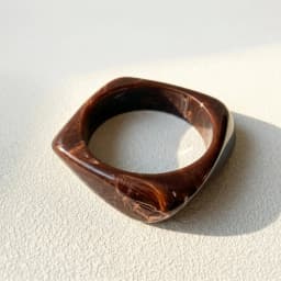 KMVEXO Vintage Punk Brown Coffee Thick Resin Acrylic Bangles Geometric Irregular Wide Cuff Bangle Bracelet For Women Men Jewelry