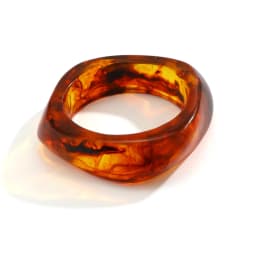 KMVEXO Vintage Punk Brown Coffee Thick Resin Acrylic Bangles Geometric Irregular Wide Cuff Bangle Bracelet For Women Men Jewelry