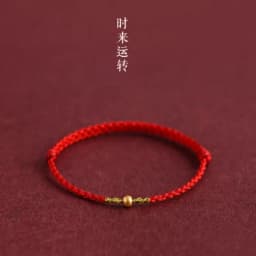 Lucky Red Rope Bracelet Women Men Couple Bangles Lucky Clover Bracelet Adjustable Handmade DIY Friendship Gift