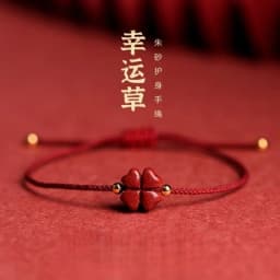 Lucky Red Rope Bracelet Women Men Couple Bangles Lucky Clover Bracelet Adjustable Handmade DIY Friendship Gift