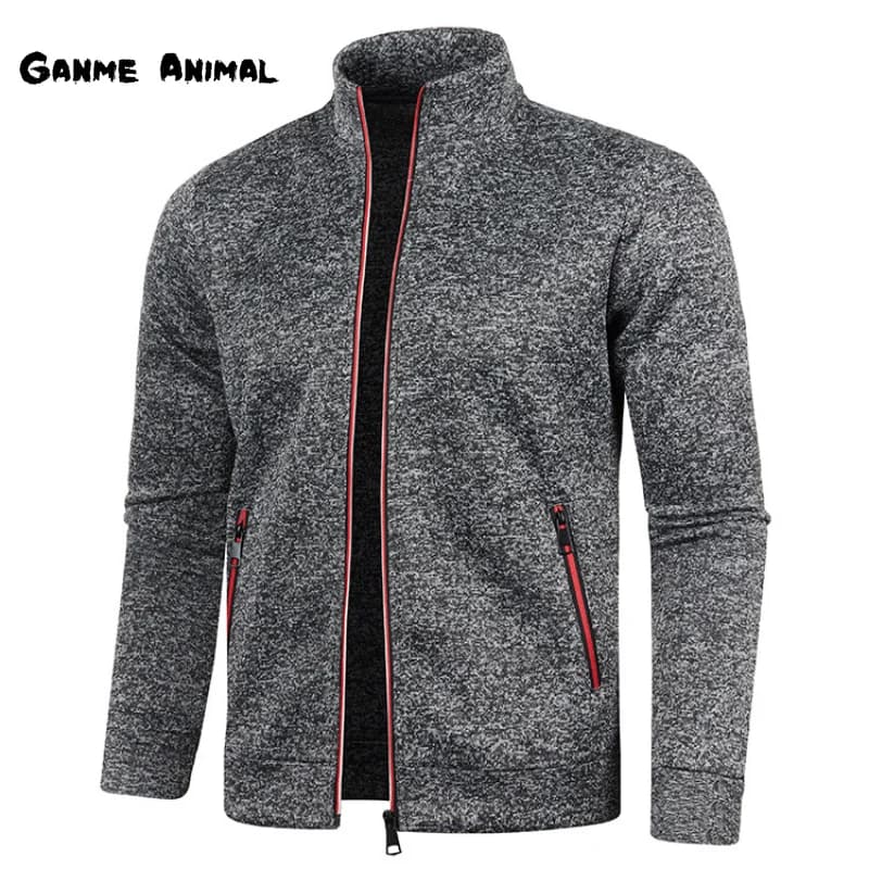 Spring Men's Turn-down Collar Sweatshirt Zipper Stand Collar Pullovers Man Sweatshirts Man Zippers Sweater Coats