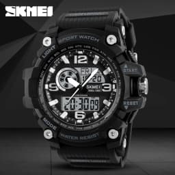 SKMEI 1283 Military Digital Quartz Watch for Men Waterproof Sport Mens Electronic Shockproof Wristwatches LED Clock 1637 Reloj