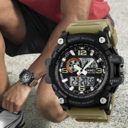 SKMEI 1283 Military Digital Quartz Watch for Men Waterproof Sport Mens Electronic Shockproof Wristwatches LED Clock 1637 Reloj