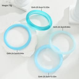 4 Pcs Bohemia Resin Bracelet Set For Women Fashion Beach Vacation Bangle Stackable Lightweight Jewelry For Party Daily Wear Gift