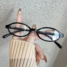 Japanese Korean Small Oval Frame Glasses Women Retro Harajuku Eyeglasses Clear Spectacle Blue Light Blocking Eyewears