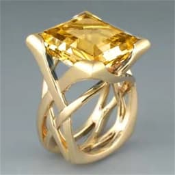Huitan Cross Hollow Design Women Gold Color Ring Inlaid Bright White/Blue CZ Fashion Wedding Accessories Elegant Party Jewelry