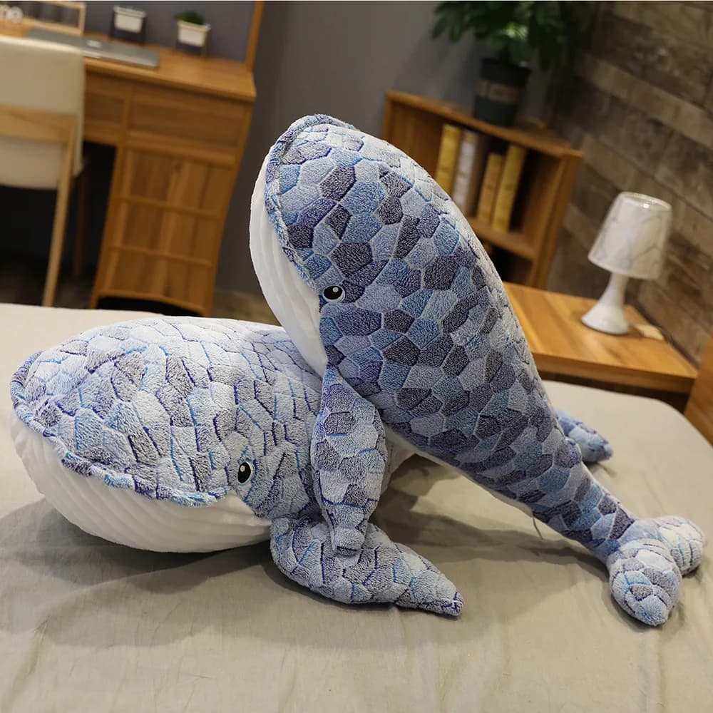 50cm-150cm big size whale plush toy pillow stuffed soft animals doll whale throw pillow cushion kids toys birthday gift