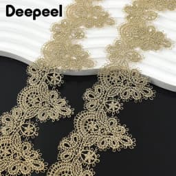 2/5/10Yards 5.8cm Embroidery Lace Ribbon Wedding Dress Laces Trim Garment Decoration Fabric Tape DIY Craft Sewing Accessories