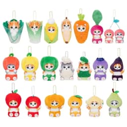 Kawaii Mofusand Shark Cat Fruit and Vegetable Series Plush Toys Backpack Keychain Cartoon Soft Stuffed Doll Girls Birthday Gift