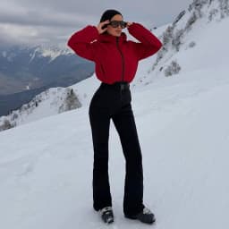 Fashion Hooded Women's Skiwear Jumpsuits Stand Collar Zipper Long Sleeve High Waist Cotton Jumpsuit 2026 Winter Warm Romper