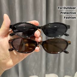 2pcs Women's Vintage Small Oval Sunglasses, UV Protection, Ideal for Outdoor, Travel, Driving & Daily Wear, Perfect Gifts