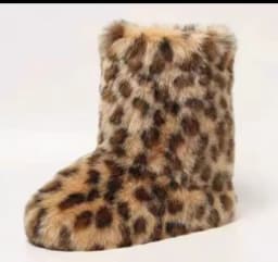 New Winter Shoes Women's Fashion Fluffy Faux Fur Boots Ladies Plush Warm Snow Boots Luxury Footwear Girls Furry Fur Booties36-45