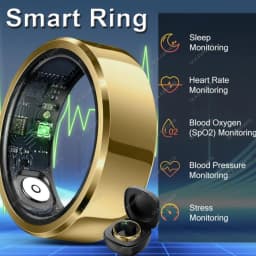 2026 New Smart Ring Heart Rate Blood Pressure Sleep Monitor Motion Tracker IP68 Waterproof Men Women Smart Ring Holiday Gift R10