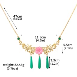 4Pcs/Set The Apothecary Diaries Pendant Badge Hairpin Maomao Choker Cosplay Emerald Gemstone Women Jewelry Valentine's Day Gift
