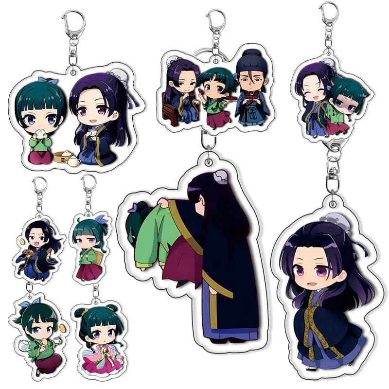 Kawaii The Apothecary Diaries Character Acrylic Keychain Accessories Cartoon Cute Charms Backpack Ornament Car Ke Ring Gifts Toy