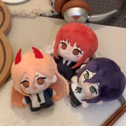 Chainsaw Man Q Version Makima Character Two-Dimensional Plush Pp Cotton Filling Soft Hand Doll Keychain Zipper Decoration Gift