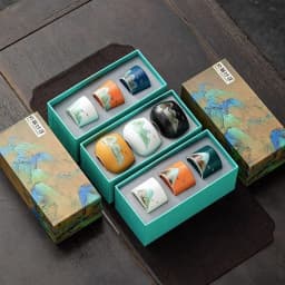 Gift Box 1 Set, Espresso Cups,Japanese Ceramic Tea Cup, Porcelain Tea Bowl, Pottery Coffee Mug, Teacup Mugs, Coffee Cups