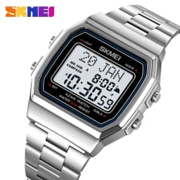 SKMEI 2113 Mens Prayer Azan Compass Alarm Hijri Islamic Digital Wristwatches New Back Light Display Stopwatch Sports Watches