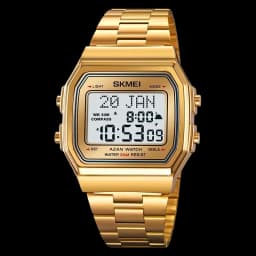 SKMEI 2113 Mens Prayer Azan Compass Alarm Hijri Islamic Digital Wristwatches New Back Light Display Stopwatch Sports Watches