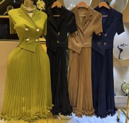 Miyake Hot-selling Pleated Dress 2025 New Summer Dress Women's Fashionable Foreign Style Fake Two-piece Waist Pleated Dress