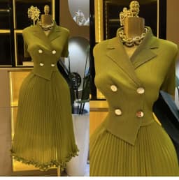 Miyake Hot-selling Pleated Dress 2025 New Summer Dress Women's Fashionable Foreign Style Fake Two-piece Waist Pleated Dress