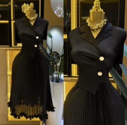 Miyake Hot-selling Pleated Dress 2025 New Summer Dress Women's Fashionable Foreign Style Fake Two-piece Waist Pleated Dress