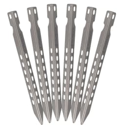 TOMSHOO 4/6 Pack 6.3 Inch Camping Tent Pegs Ultralight Windproof Titanium Tent Stakes Outdoor Camping Hiking Tent Pegs Nails