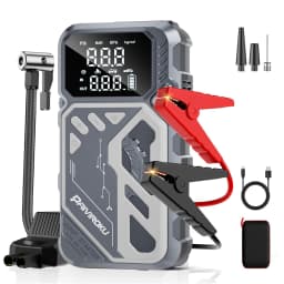 PAIVIROKU 5-in-1 Jump Starter with Air Pump 5000APeak Starter 150PSI Digital Tire Inflator Car Battery Jump Starter Power Bank