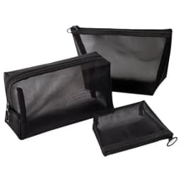 1PCS Women Men Necessary Cosmetic Bag Transparent Travel Organizer Fashion Small Large Black Toiletry Bags Makeup Pouch