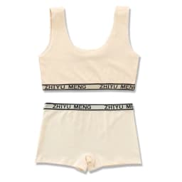 Teenager Girls Lingerie Underwear Sets Kids Students Sports Training Bras Vest+Panties Young Children Puberty Brassiere Panties