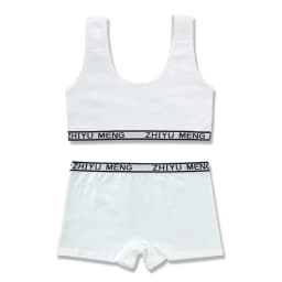 Teenager Girls Lingerie Underwear Sets Kids Students Sports Training Bras Vest+Panties Young Children Puberty Brassiere Panties