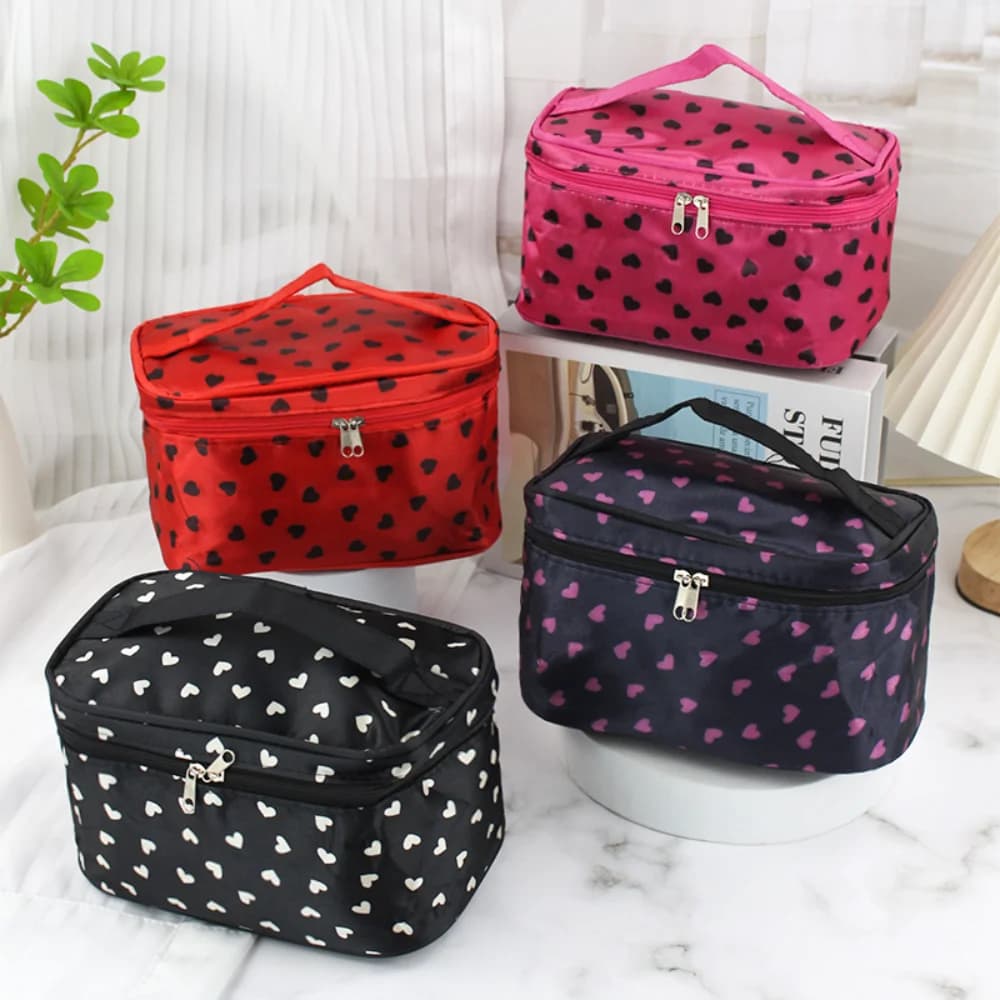 Dot Makeup Bag Travel Portable Large Capacity Toiletry Organizer Storage Box Carry On Waterproof Handbag Cosmetic Bag Wash Bag