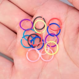 16Pcs 20G Flexible Colorful Acrylic Nose Ring Lip Hoops Retainer Septum Jewelry Cartilage Daith Tragus Earrings Piercing Jewelry